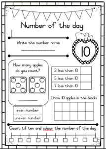 Number of the day 1-10 - Juffrou 911